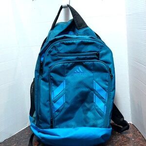 Adidas Green and Blue Back Pack...EUC